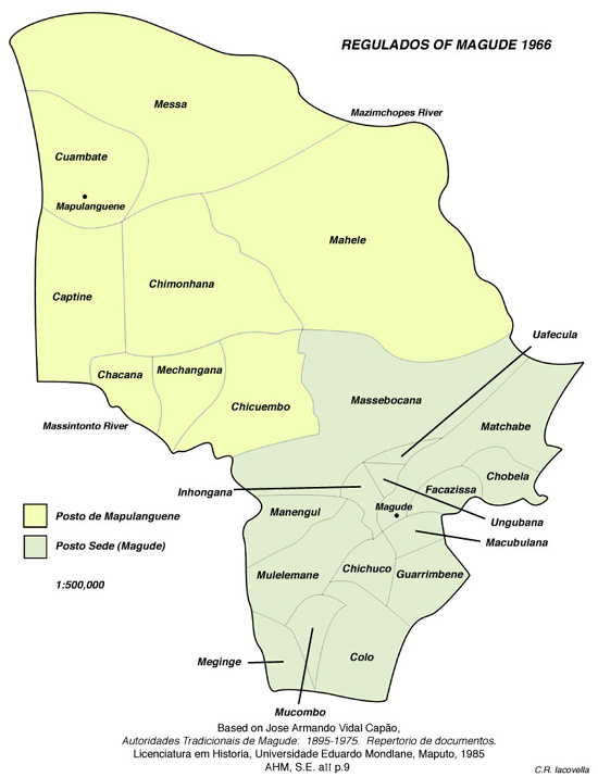 map of Magude regulados