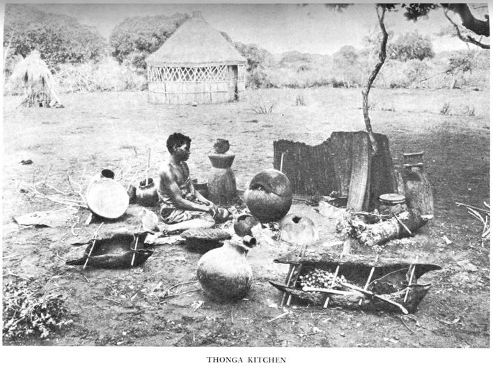 Photograph of woman at cooking fire
