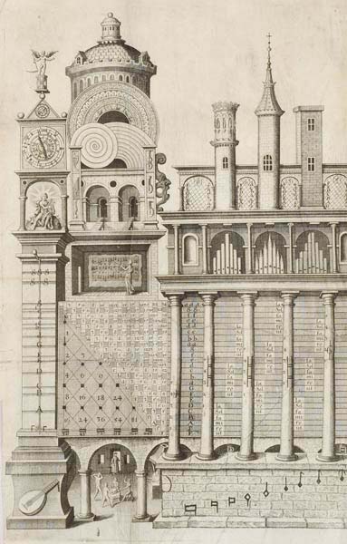 A musical memory palace, from Robert Fludd (1574-1637), Utriusque cosmic maioris scilicet et minoris metaphysica (Oppenhemii: Ære Johan-Theodori de Bry, typis Hieronymi Galleri, 1617-21).