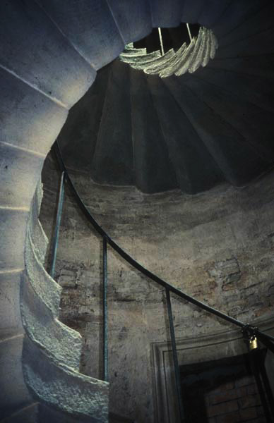 The duke's private spiral staircase.