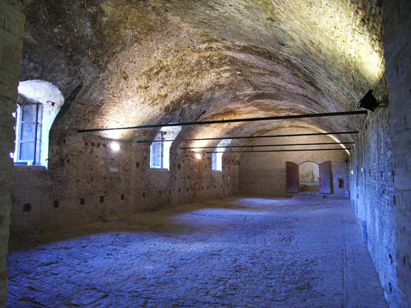 The subterranean stables at Urbino's ducal palace.