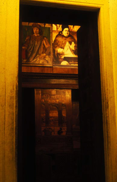 Urbino studiolo from Federico's entrance.