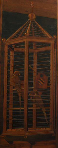 Papagalli and cage, Urbino studiolo.