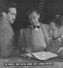 John Paxton, Adrian Scott, and Edward Dmytryk, fall 1947.