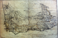 The detail of both geographic features and human settlement on this map indicates the extent of colonial expansion and increasing European knowledge about the landscapes of southern Africa at the time that John Barrow traveled there.