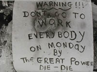 Poster: Warning!!! Don't go to work