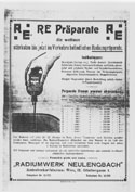 The advertisement of the Radiumwerk Neulengbach